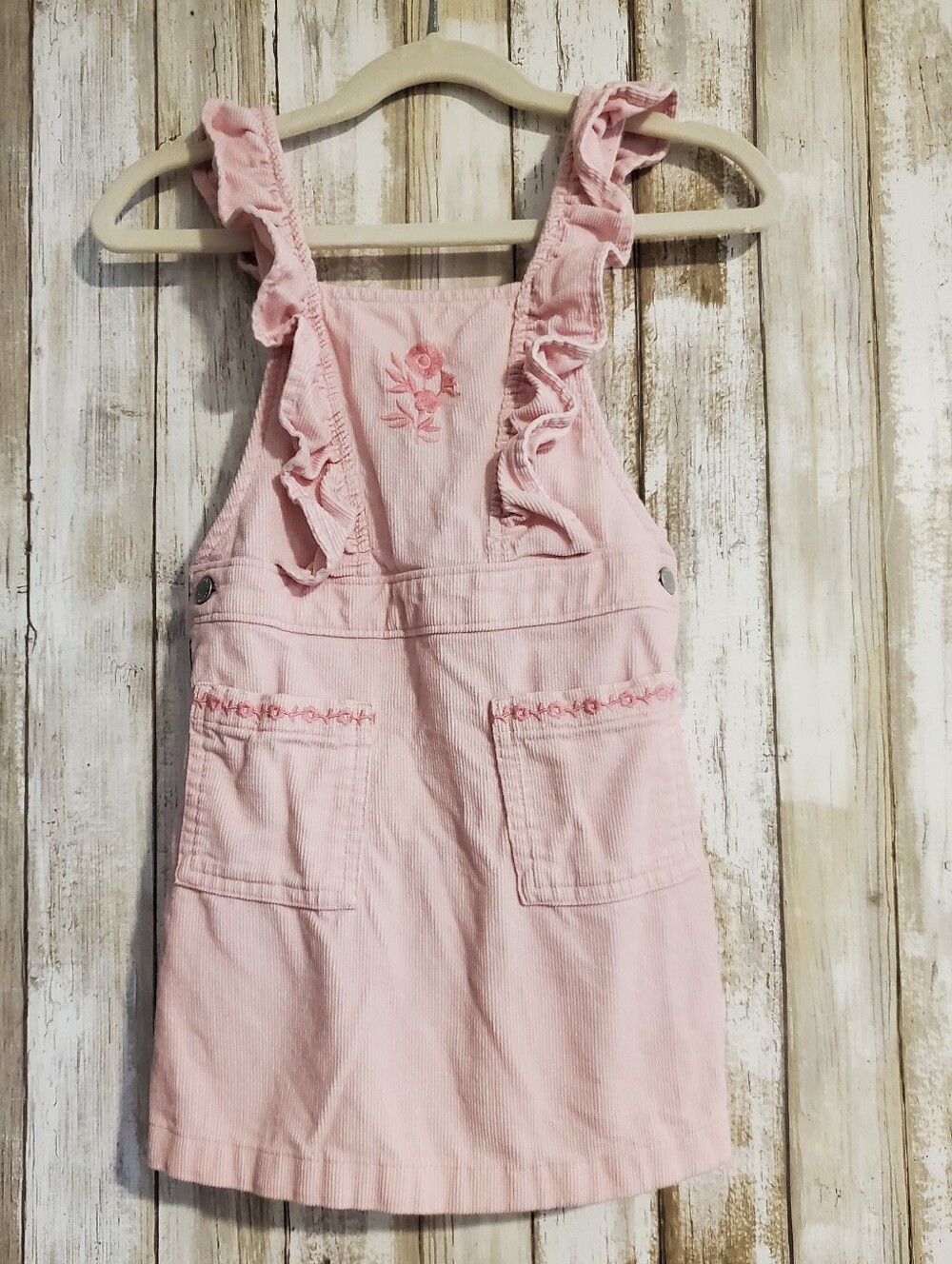 Old Navy Girls Pink Ruffle Strap Overall Skirt